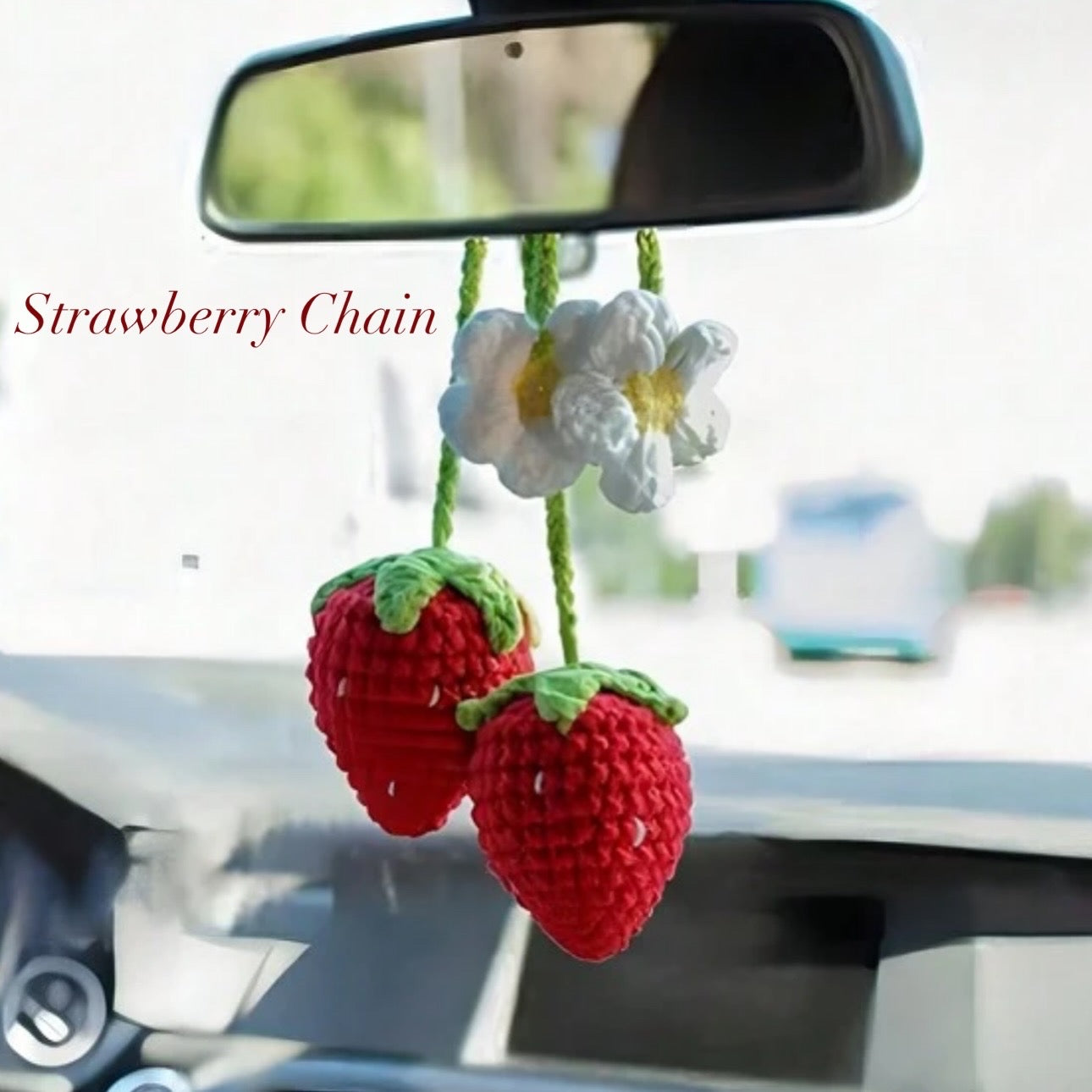 Crochet Strawberry Chain 🍓