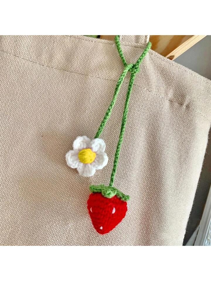 Crochet Strawberry Chain 🍓