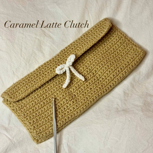 Crochet Caramel Latte Clutch 🤎