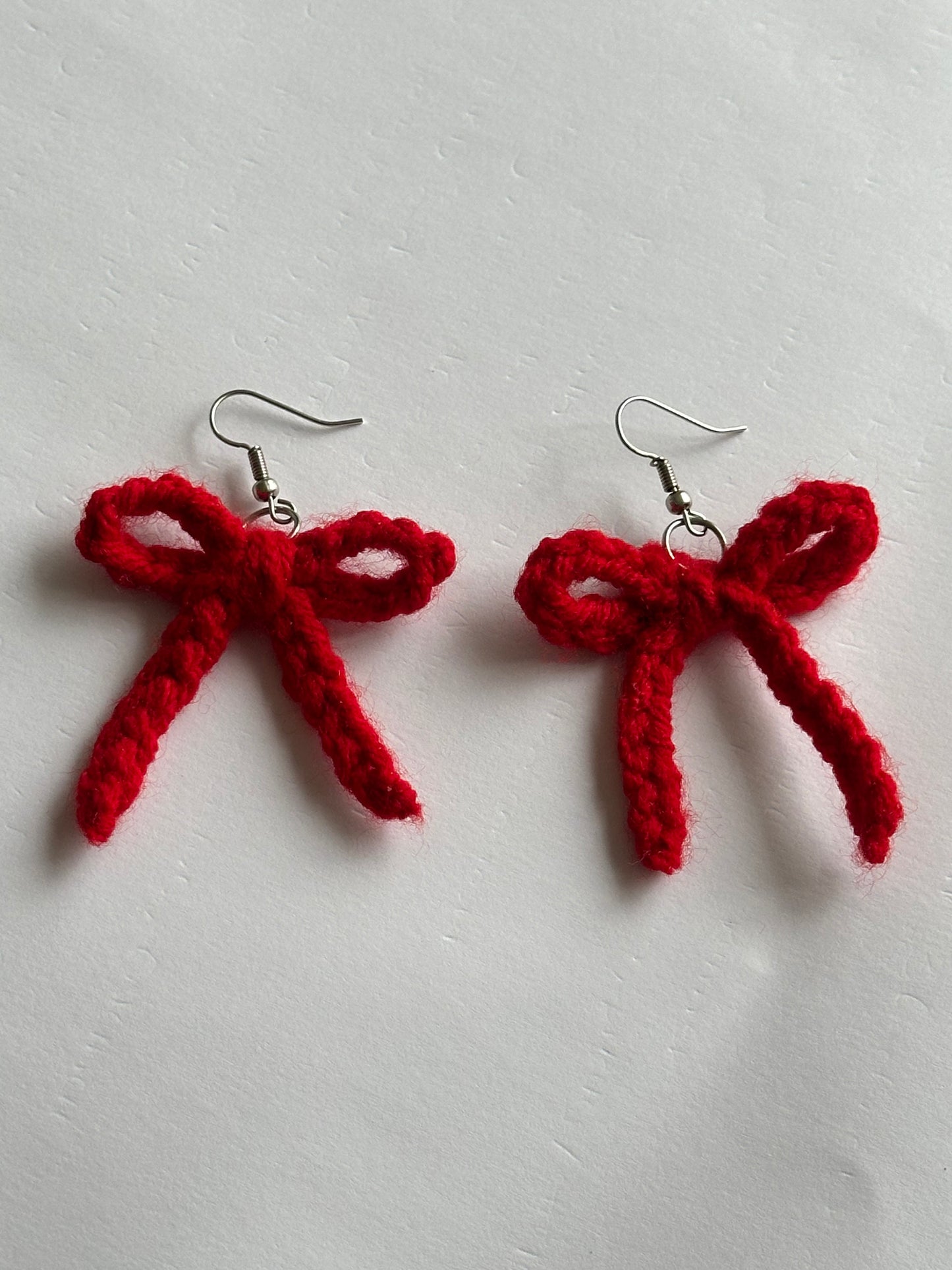 Bonnie Bow Crochet Earrings 🎀