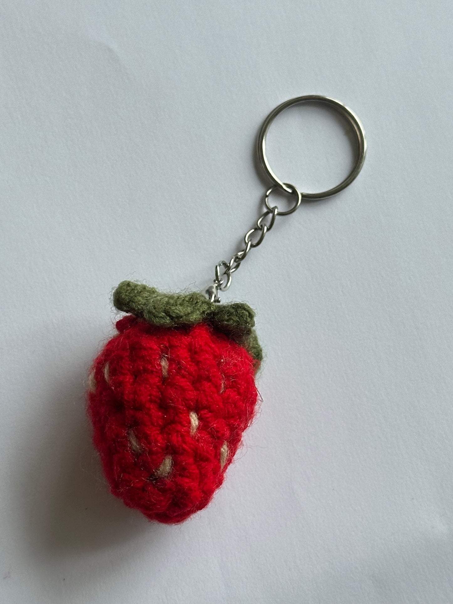 Crochet Strawberry Sweetness Keyring