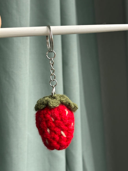 Crochet Strawberry Sweetness Keyring