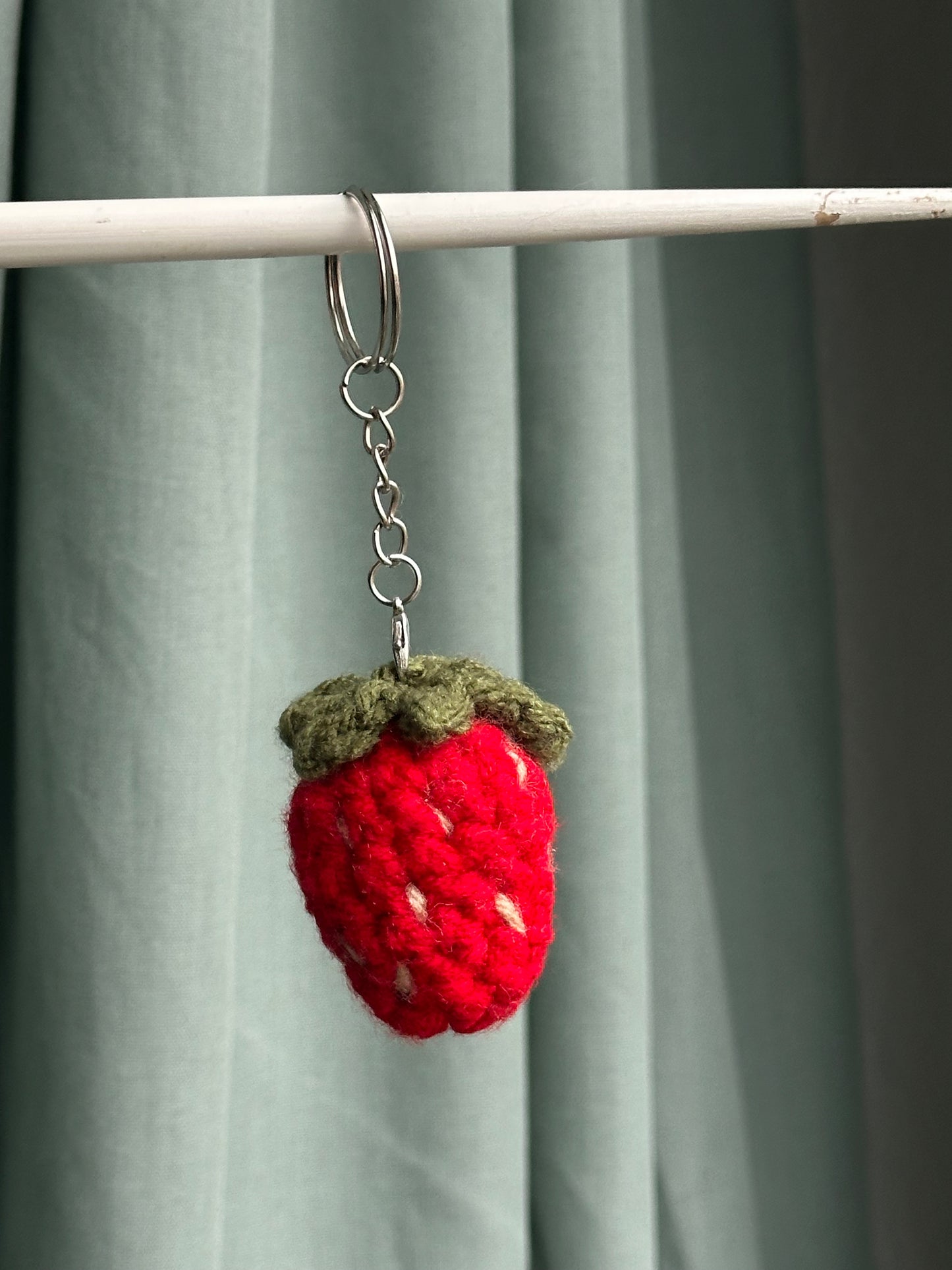 Crochet Strawberry Sweetness Keyring