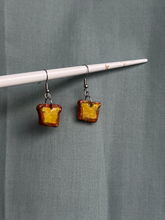 "Lightly" Toasted Clay Earrings 🍞